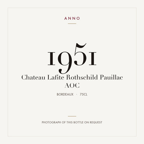 Chateau Lafite Rothschild Pauillac 1951 AOC 0,75l — wine label