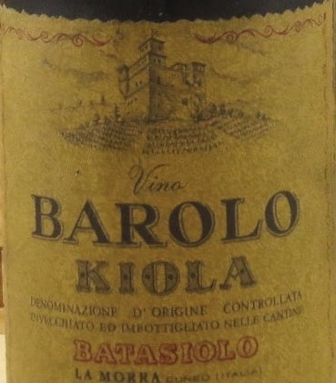 Kiola Beni di Batasiolo Barolo DOC — wine label, illustrative image