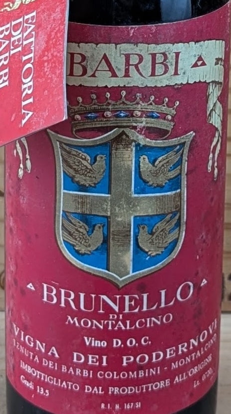 Barbi Brunello di Montalcino Riserva Vigna dei Podernovi 1970 DOC 0,75l — ワインラベル(参考画像)
