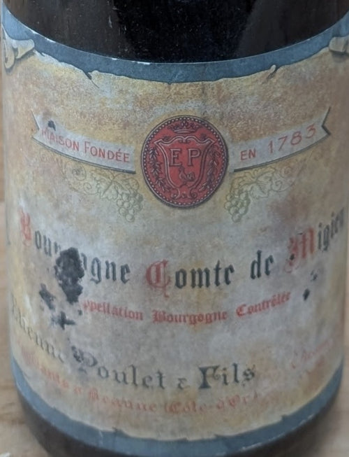 Bourgogne Rouge Comte de Migien 1972 0,75l — ワインラベル(参考画像)