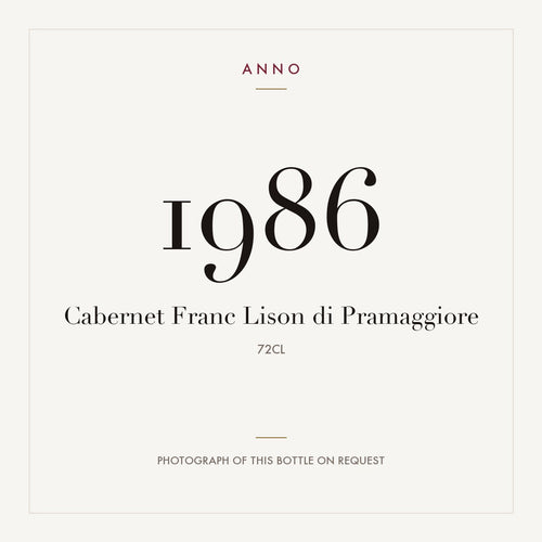 Cabernet Franc Lison di Pramaggiore 1986 0,72l — étiquette du vin, image indicative