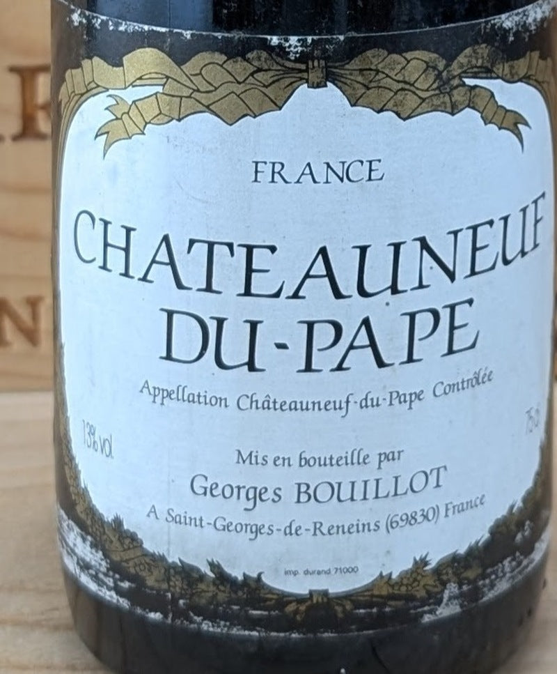 Georges Bouillot Chateauneuf-du-Pape 1986 AOC — wine label