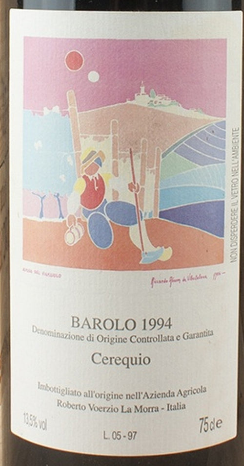 Roberto Voerzio Barolo Cerequio 1994 DOCG — wine label