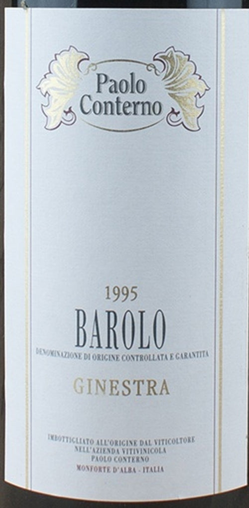 Paolo Conterno Barolo Ginestra 1995 DOCG — wine label