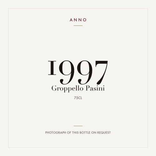 Pasini Groppello 1997 0,75l — ANNO 年份卡;實際酒瓶照片可應要求提供