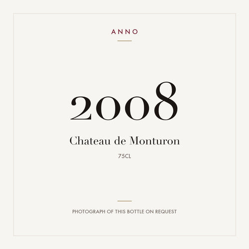 Chateau de Monturon 2008 0,75l — ANNO-jaargangkaart; foto van de echte fles op aanvraag