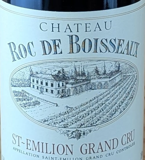 Chateau Roc de Boisseaux Saint-Emilion AOC — wine label, illustrative image