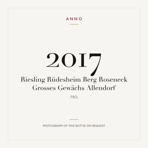 Allendorf Rudesheim Berg Roseneck Riesling Grosses Gewachs 2017 0,75l