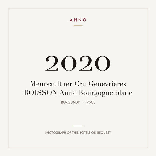 Anne Boisson Meursault Premier Cru Genevrieres 2020 AOC 0,75l