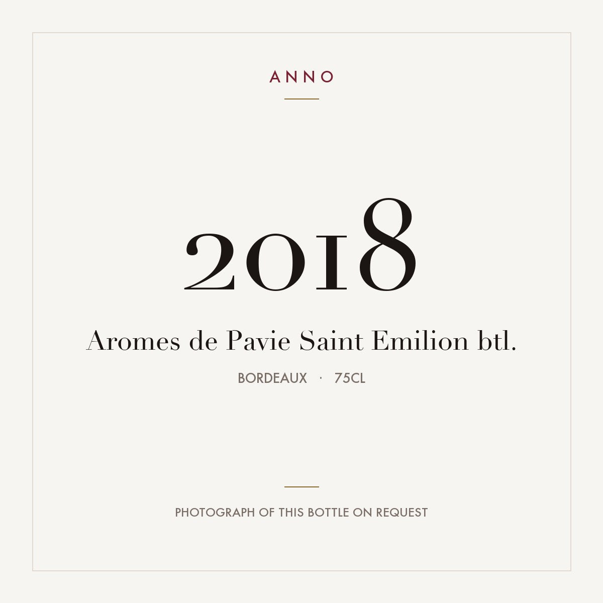 Aromes de Pavie Saint-Emilion 2018 AOC 0,75l