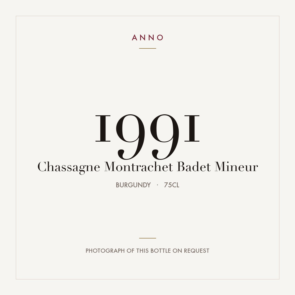 Badet-Mineur Chassagne-Montrachet 1991 AOC 0,75l