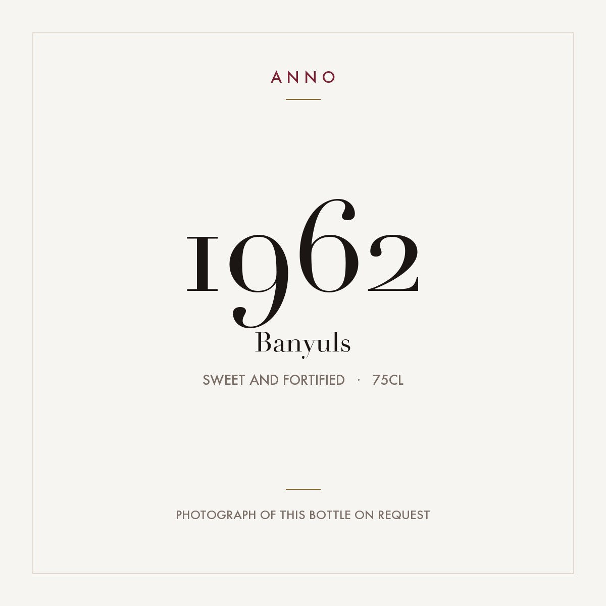 Banyuls 1962 AOC 0,75l