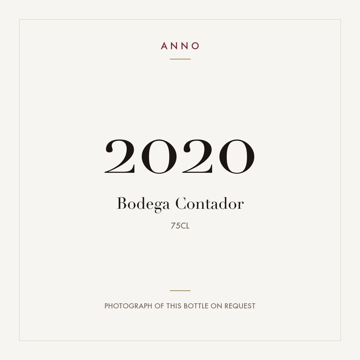 Bodega Contador Rioja 2020 DOCa 0,75l