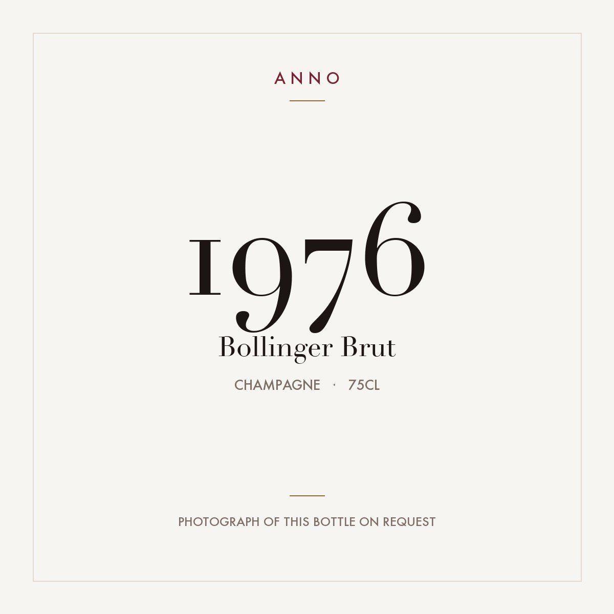 Bollinger Brut 1976 0,75l