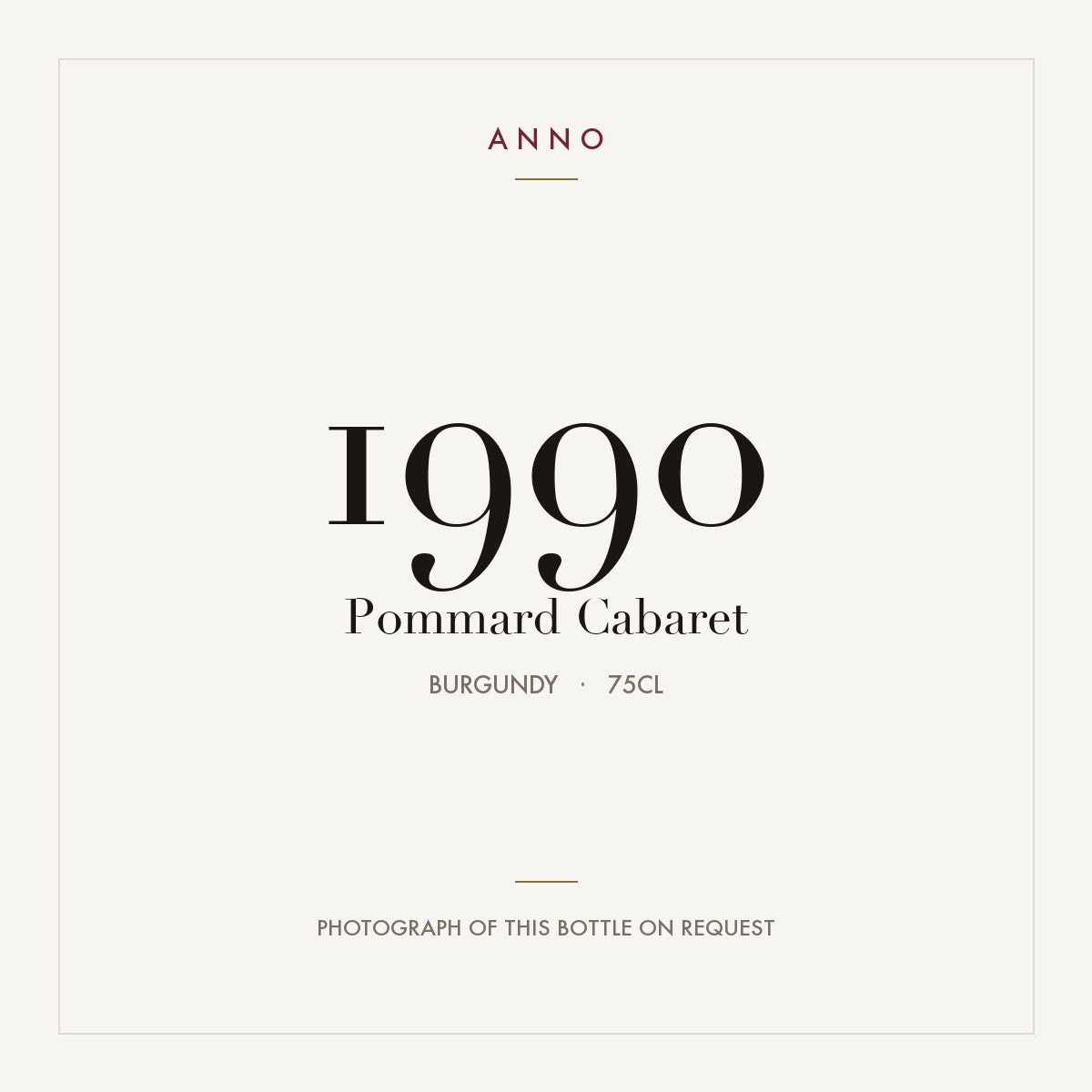 Cabaret Pommard 1990 AOC 0,75l