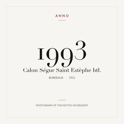 Calon Segur Saint-Estephe 1993 AOC 0,75l
