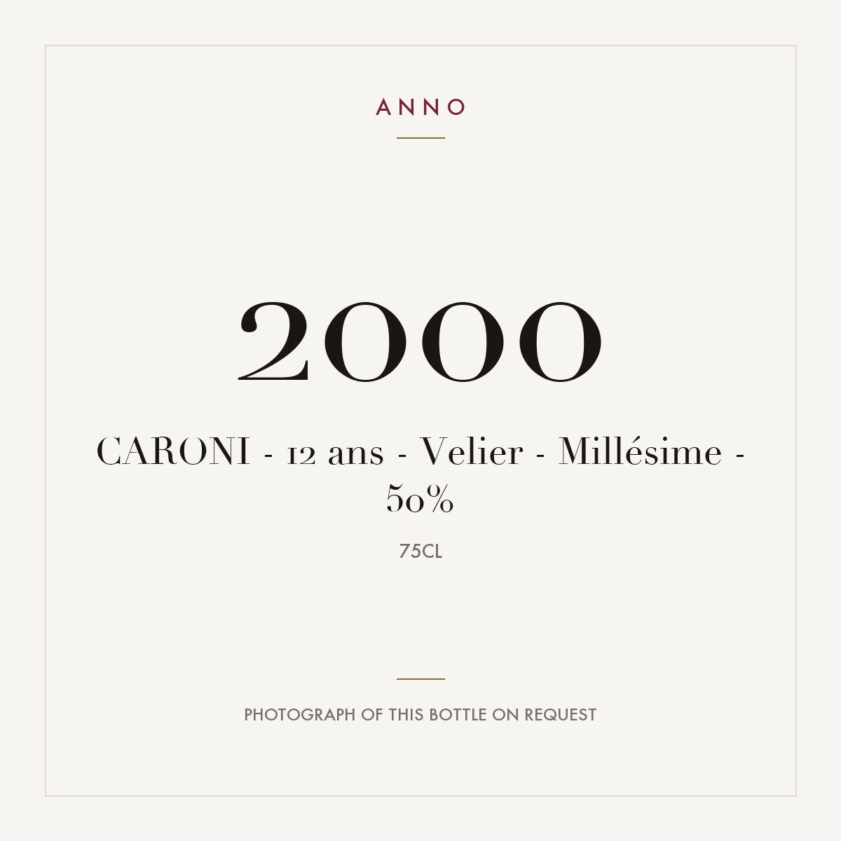 Caroni 12 ans Velier 2000 0,75l