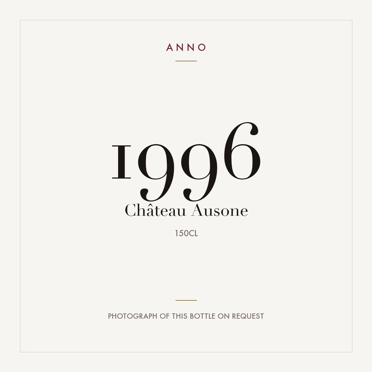 Chateau Ausone Saint-Emilion 1996 AOC 1,5l