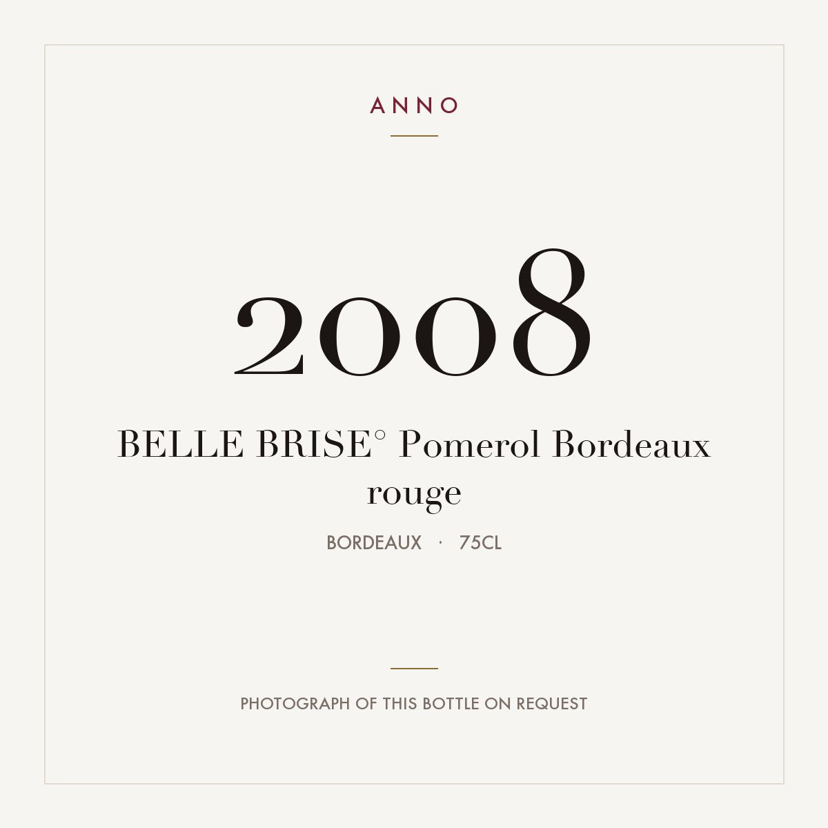 Chateau Belle-Brise Pomerol 2008 AOC 0,75l