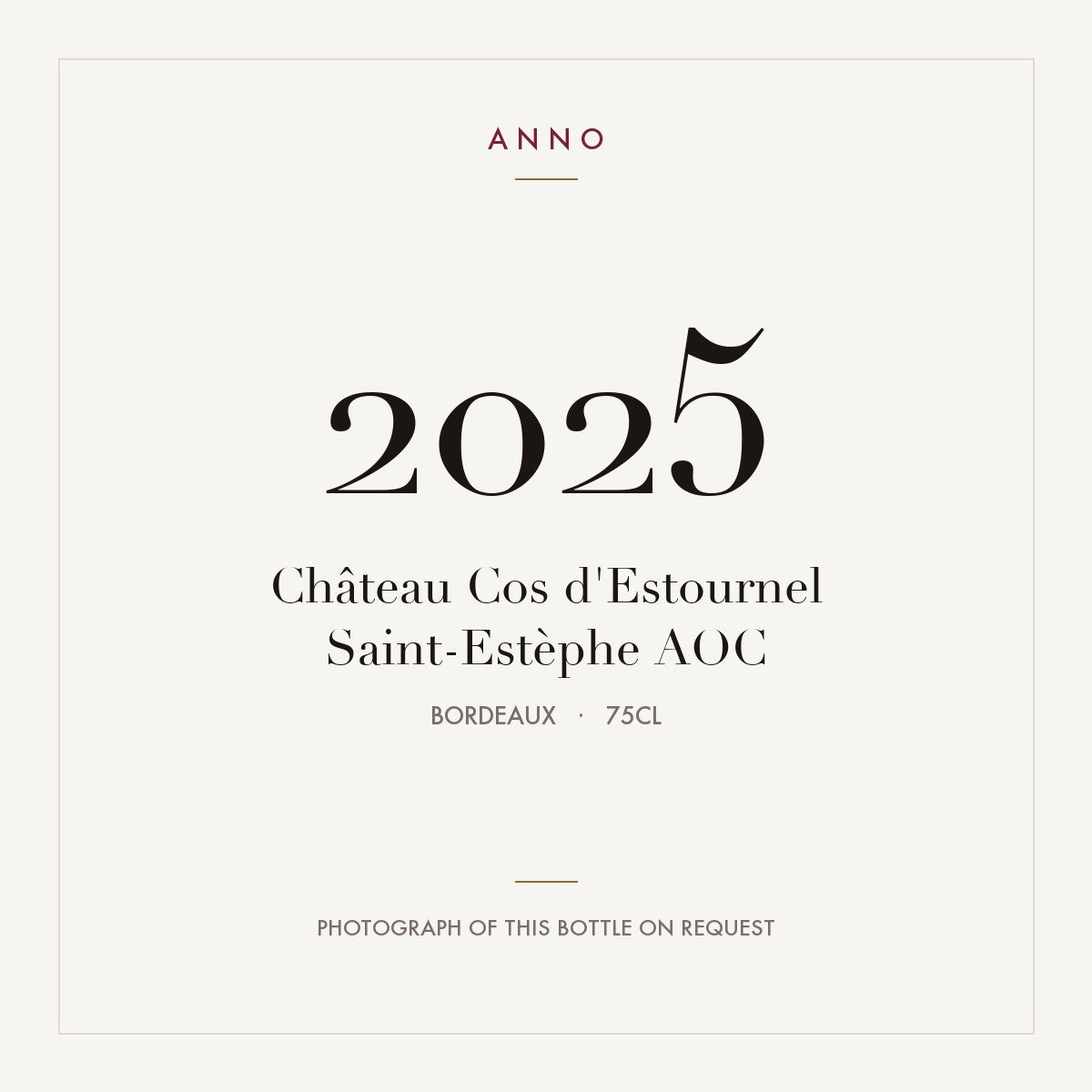 Chateau Cos d'Estournel Saint-Estephe 2025 AOC 0,75l