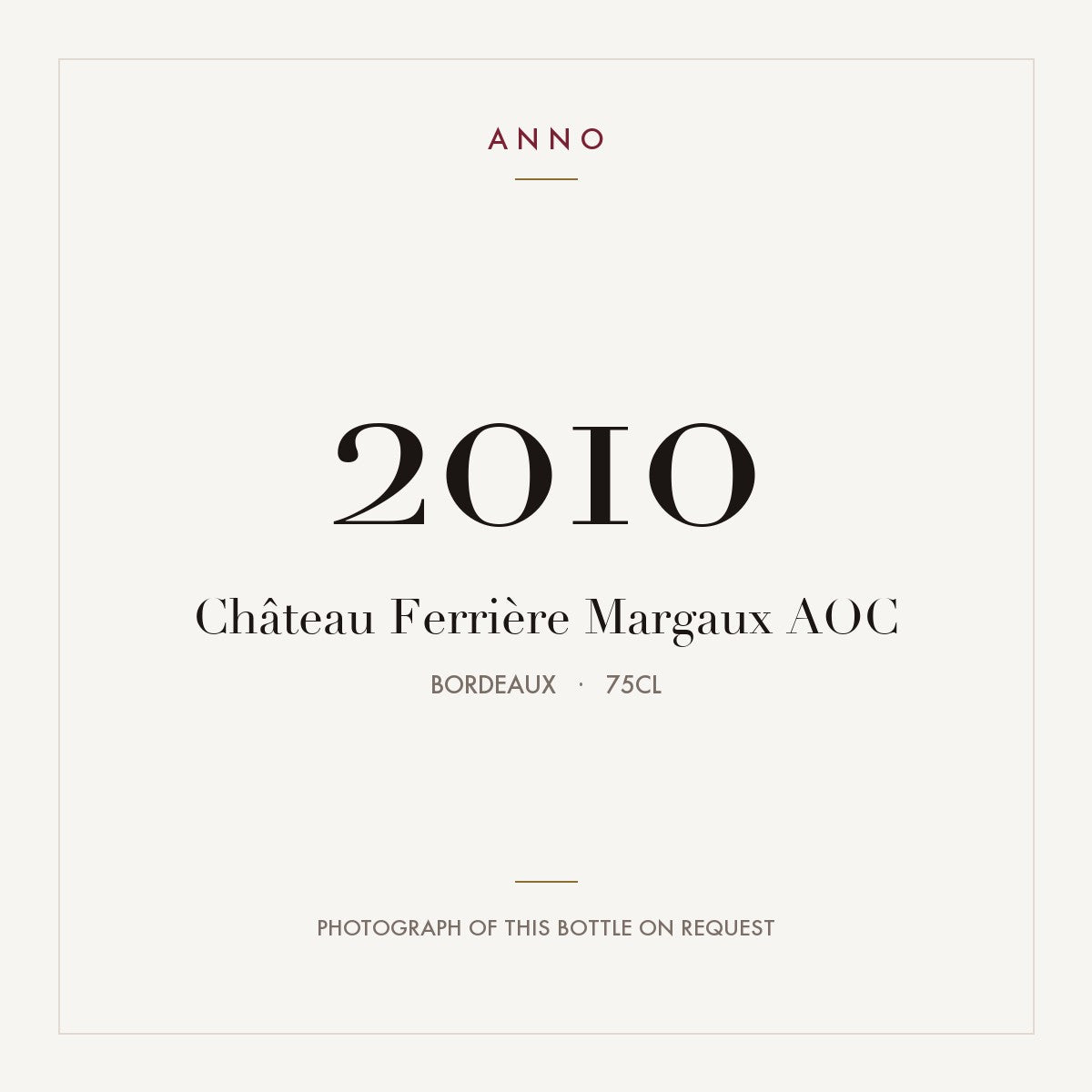 Chateau Ferriere Margaux 2010 AOC 0,75l
