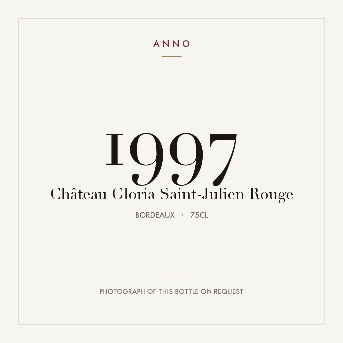 Chateau Gloria Saint-Julien 1997 AOC 0,75l