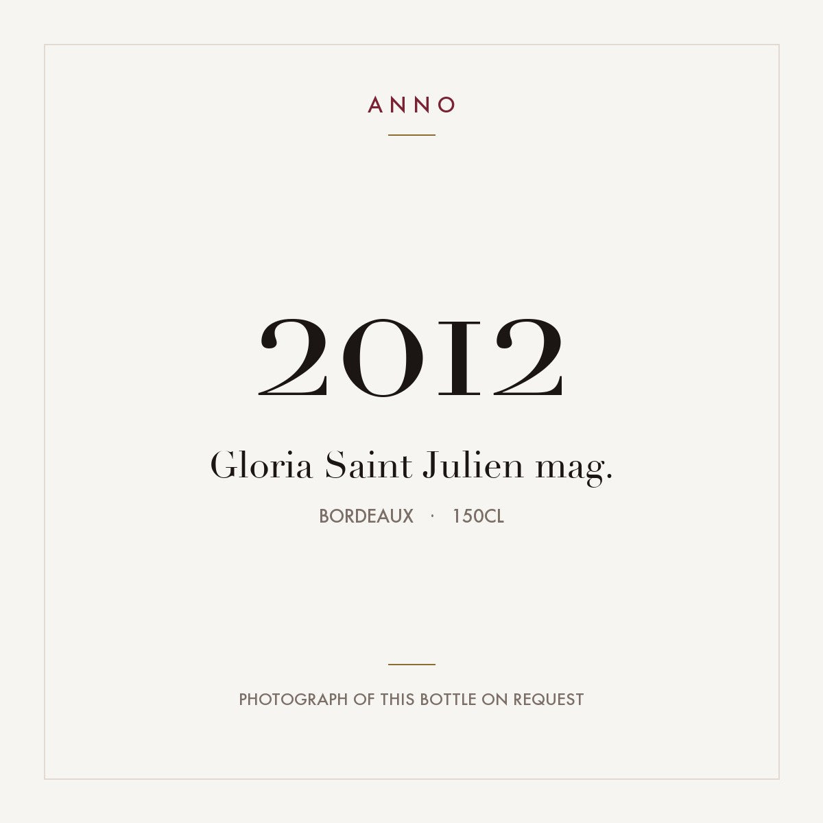 Chateau Gloria Saint-Julien 2012 AOC 1,5l