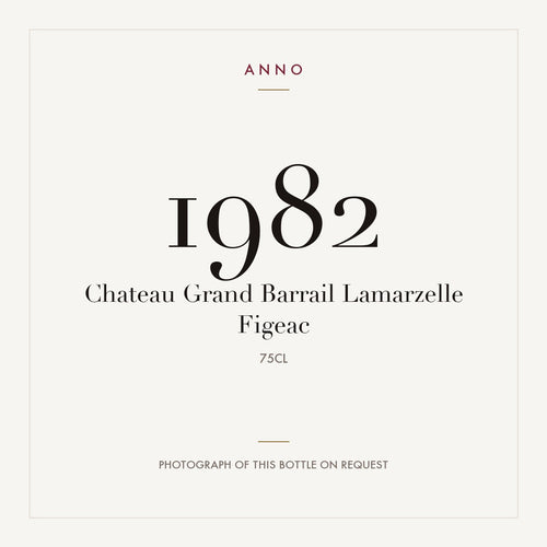 Chateau Grand Barrail Lamarzelle Figeac Saint-Emilion 1982 AOC 0,75l