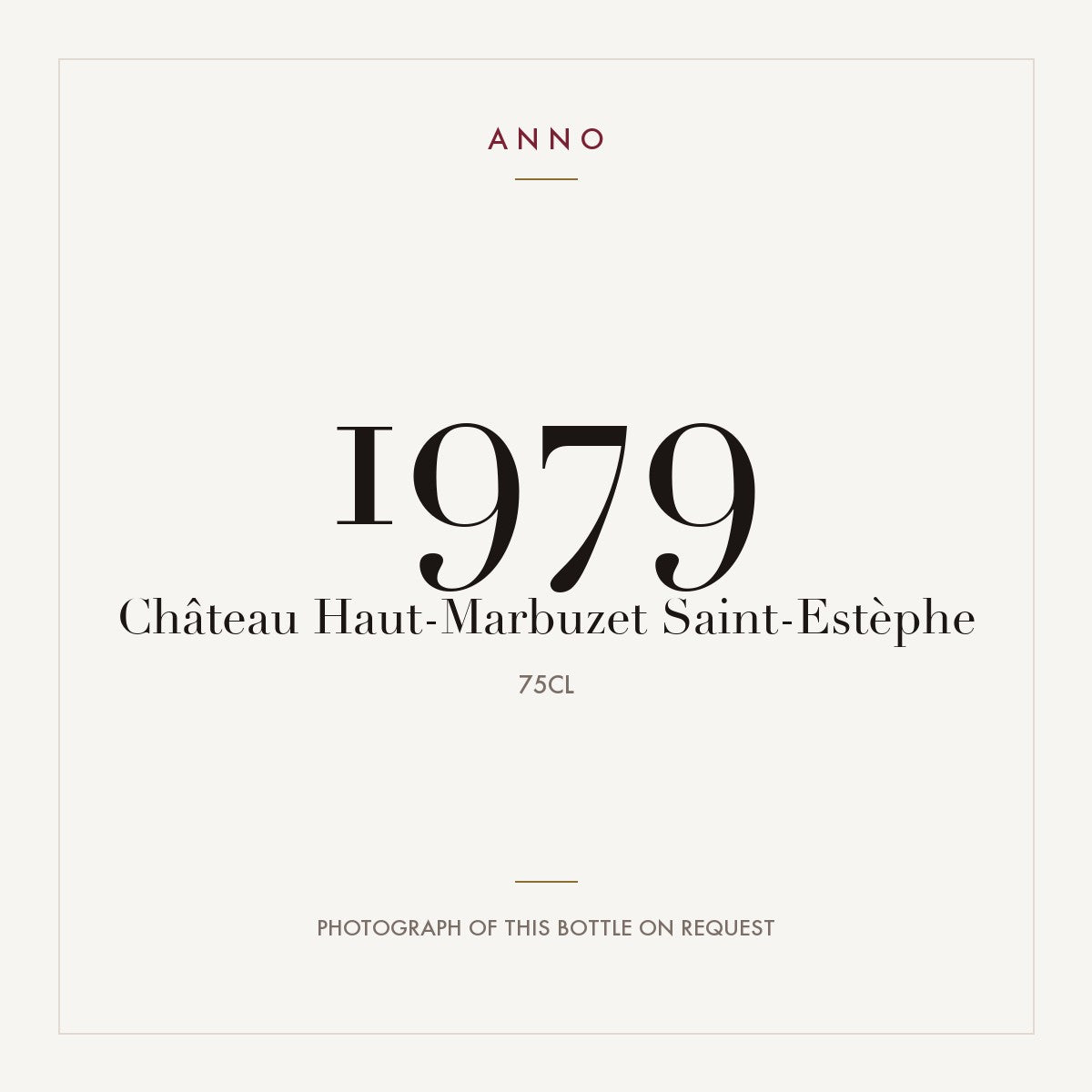 Chateau Haut-Marbuzet Saint-Estephe 1979 AOC 0,75l