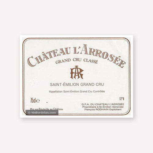 Chateau L'Arrosee Saint-Emilion Grand Cru 1970 AOC 0,75l
