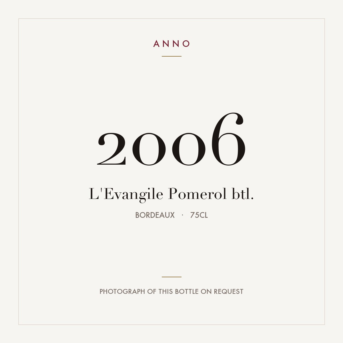 Chateau L'Evangile Pomerol 2006 AOC 0,75l