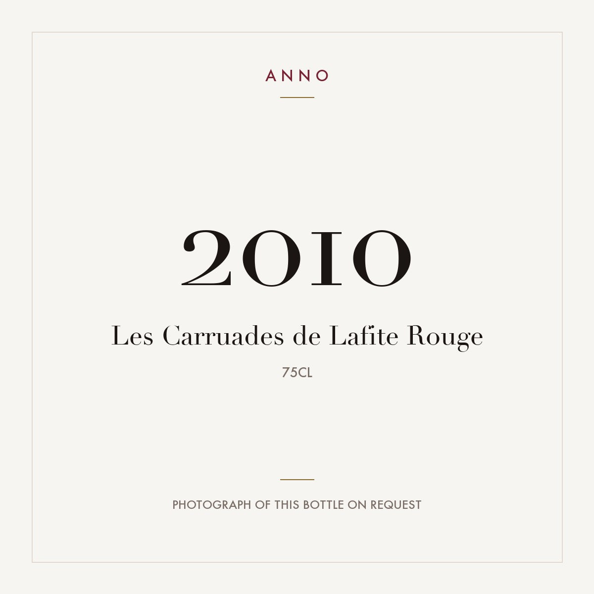 Chateau Lafite Rothschild Carruades de Lafite Pauillac 2010 AOC 0,75l