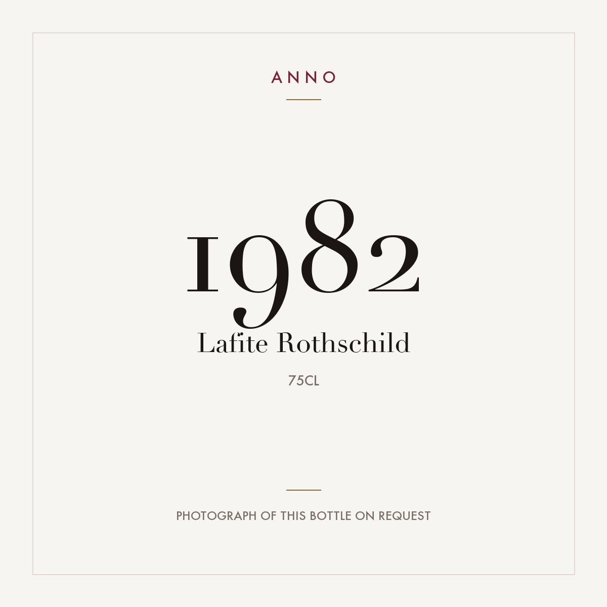 Chateau Lafite Rothschild Pauillac 1982 AOC 0,75l