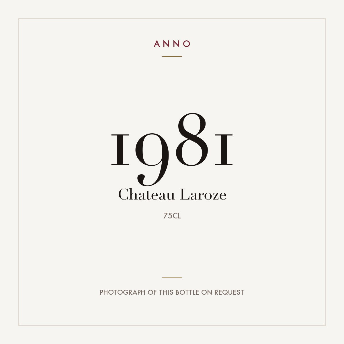 Chateau Laroze Saint-Emilion Grand Cru 1981 AOC 0,75l