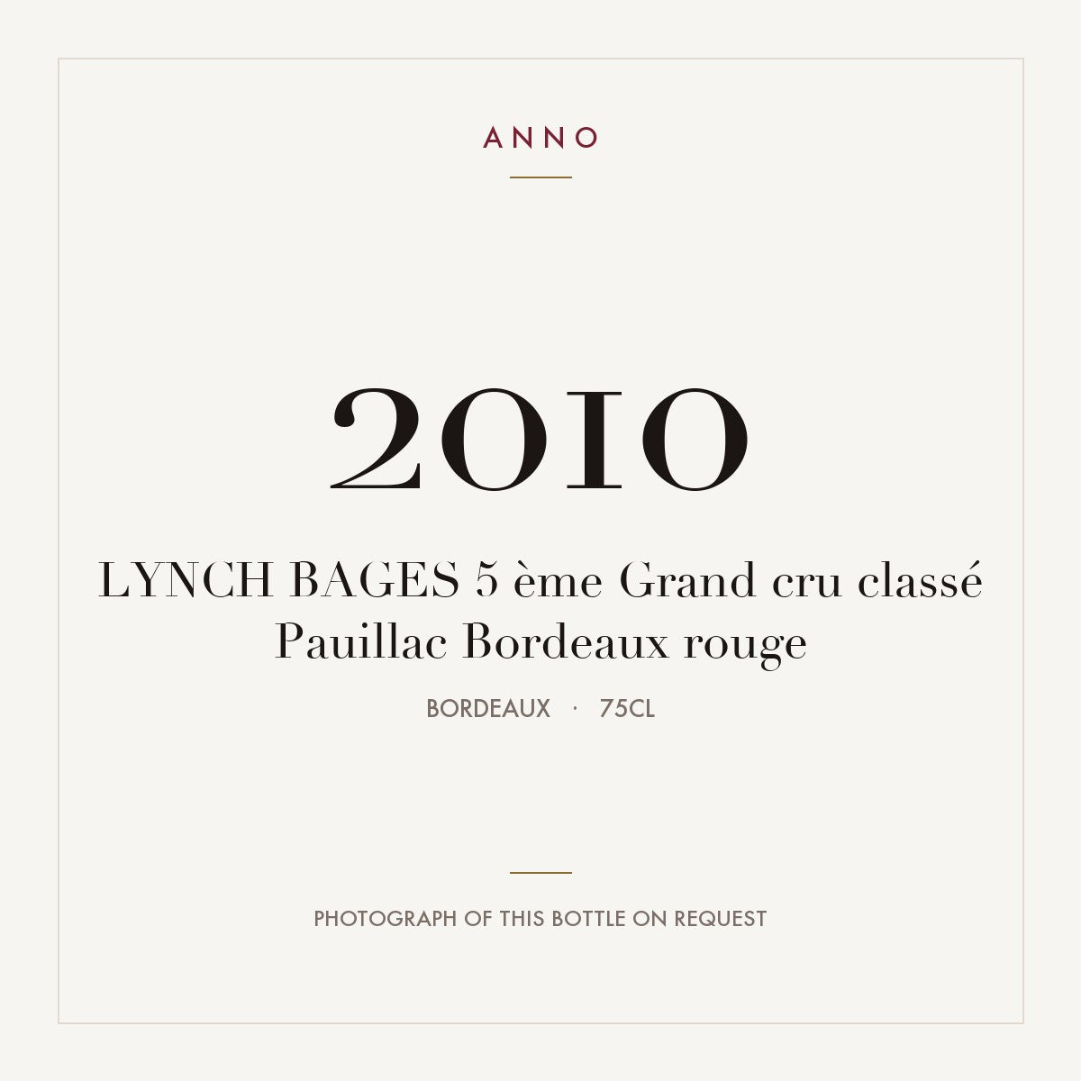 Chateau Lynch-Bages Pauillac 2010 AOC 0,75l