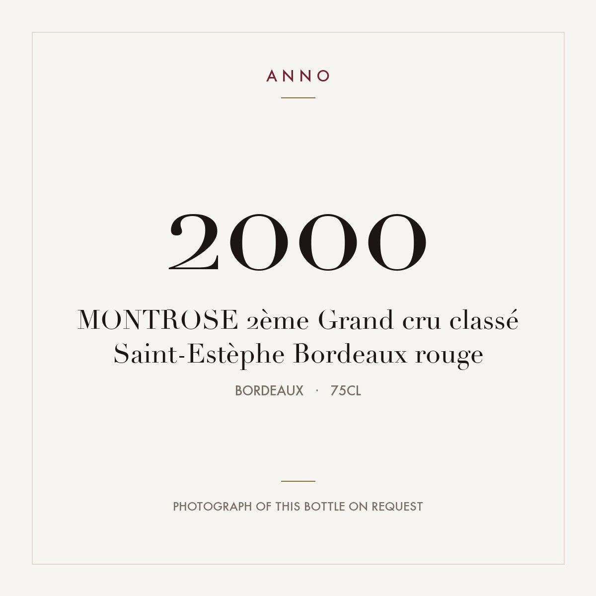 Chateau Montrose Saint-Estephe 2000 AOC 0,75l