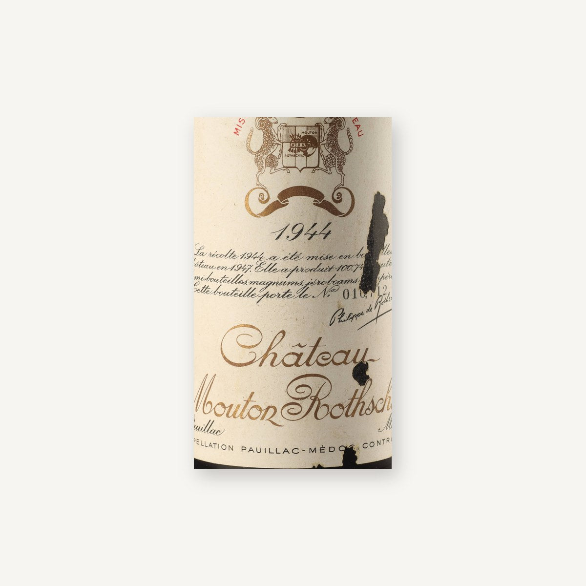Chateau Mouton Rothschild Pauillac 1944 AOC 0,75l