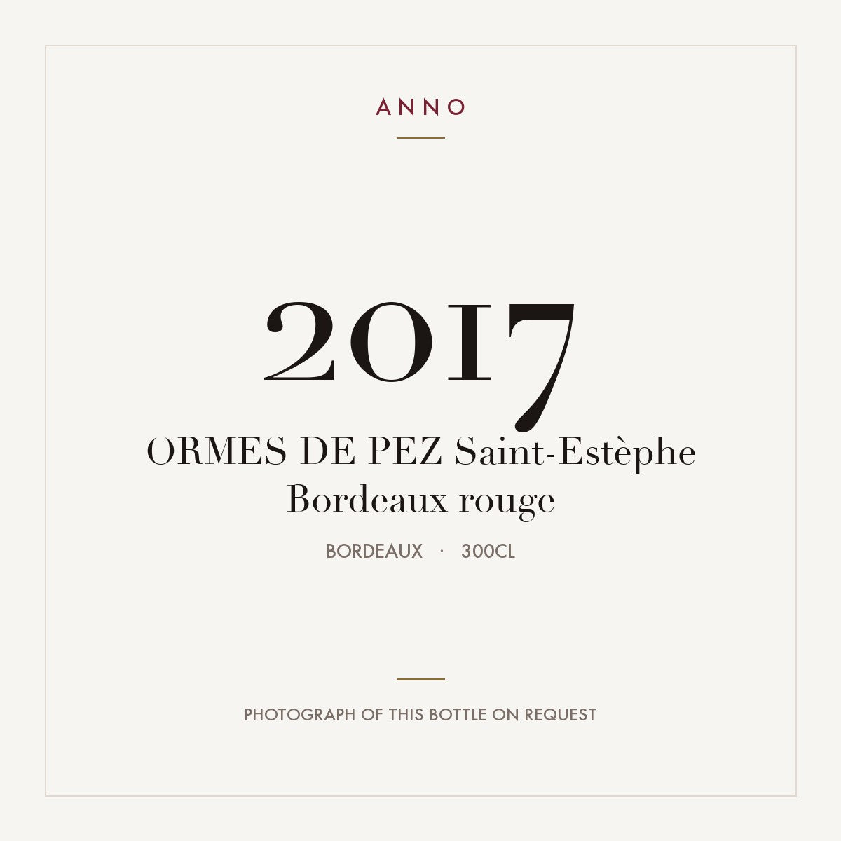 Chateau Ormes de Pez Saint-Estephe 2017 AOC 3l