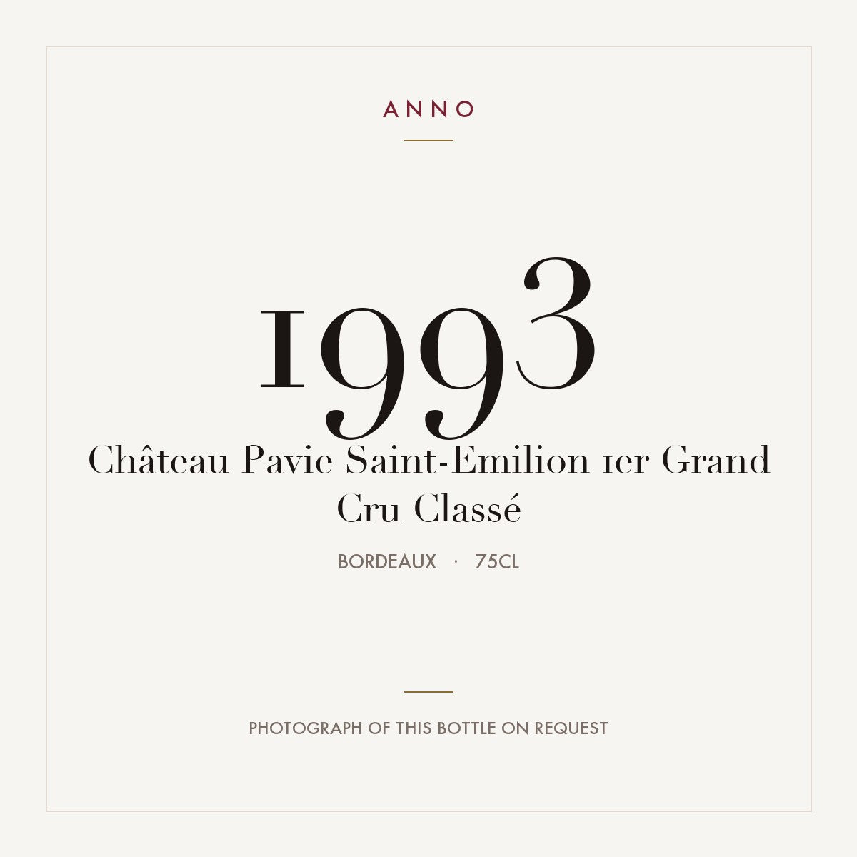 Chateau Pavie Saint-Emilion 1993 AOC 0,75l