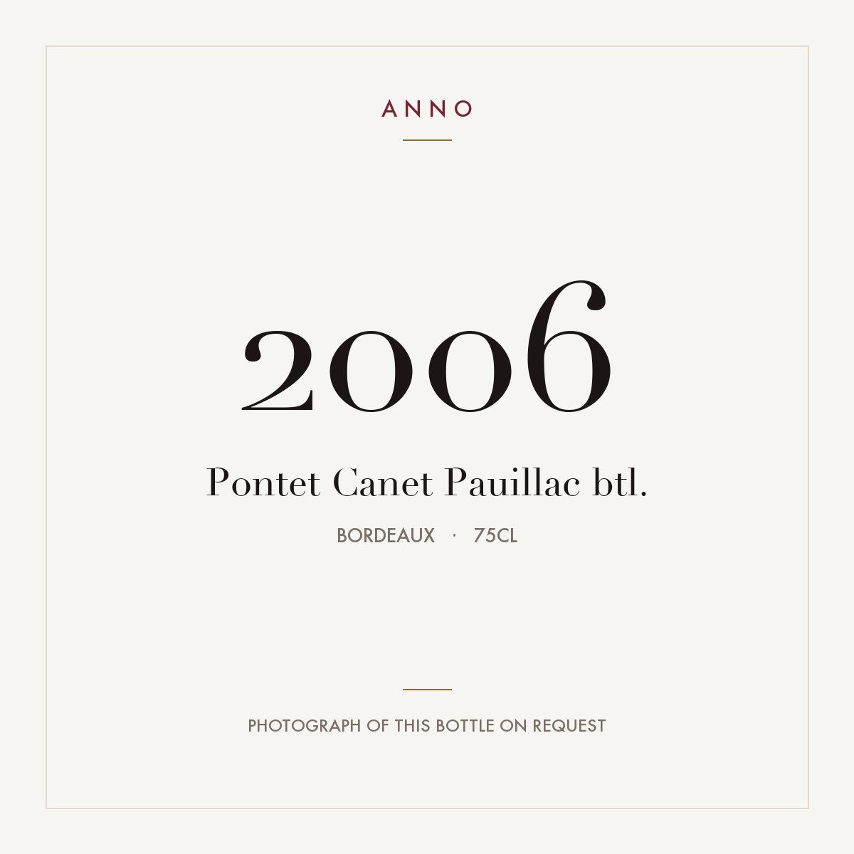 Chateau Pontet-Canet Pauillac 2006 AOC 0,75l
