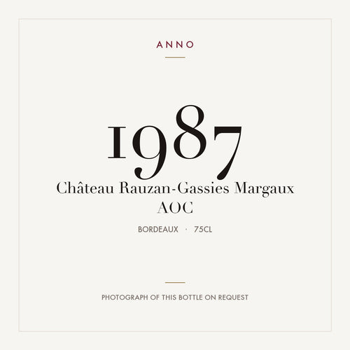 Chateau Rauzan-Gassies Margaux 1987 AOC 0,75l