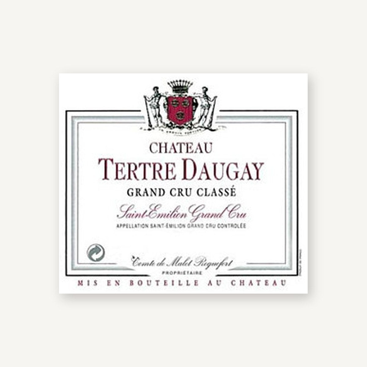 Chateau Tertre Daugay Saint-Emilion 1967 AOC 0,75l