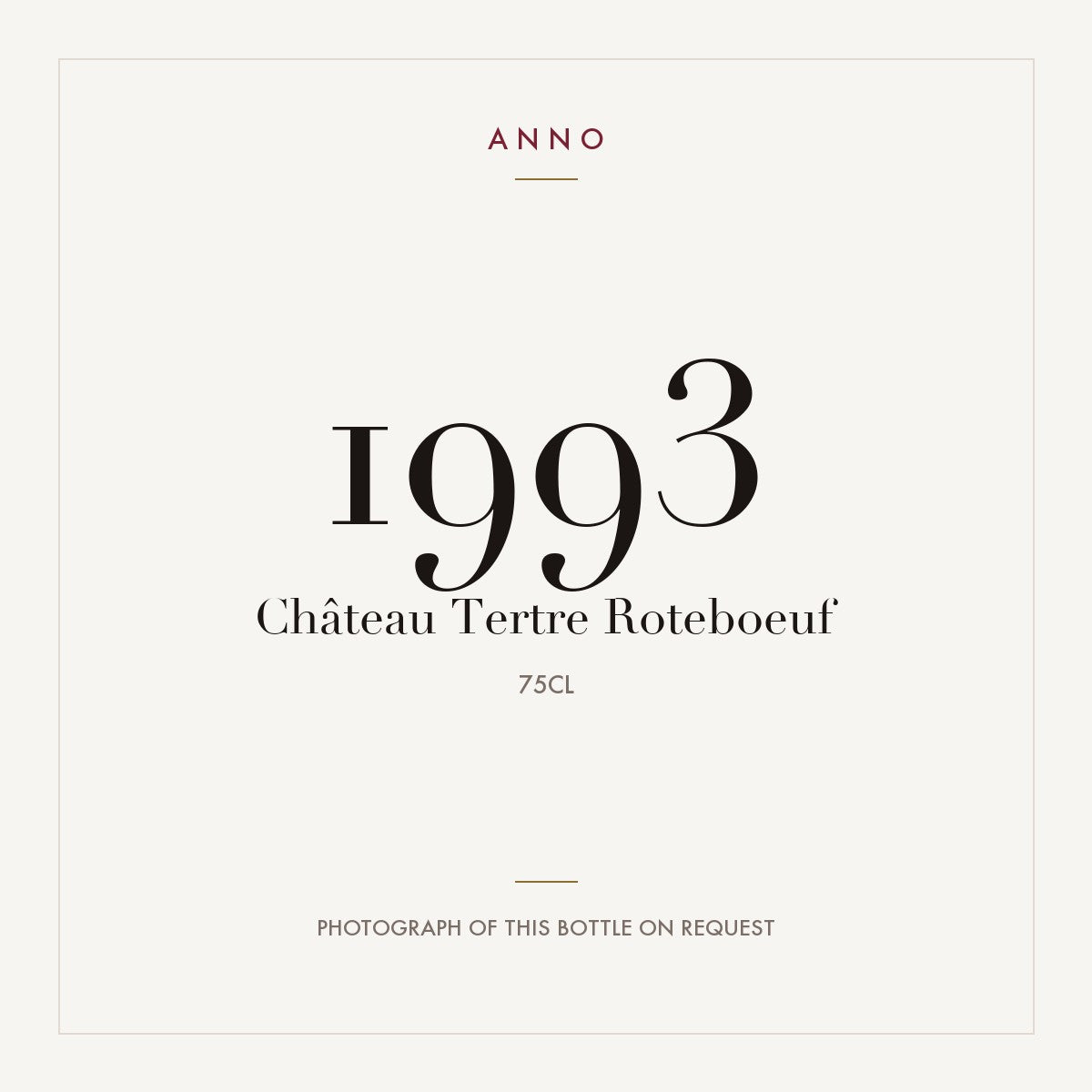 Chateau Tertre Roteboeuf Saint-Emilion 1993 AOC 0,75l