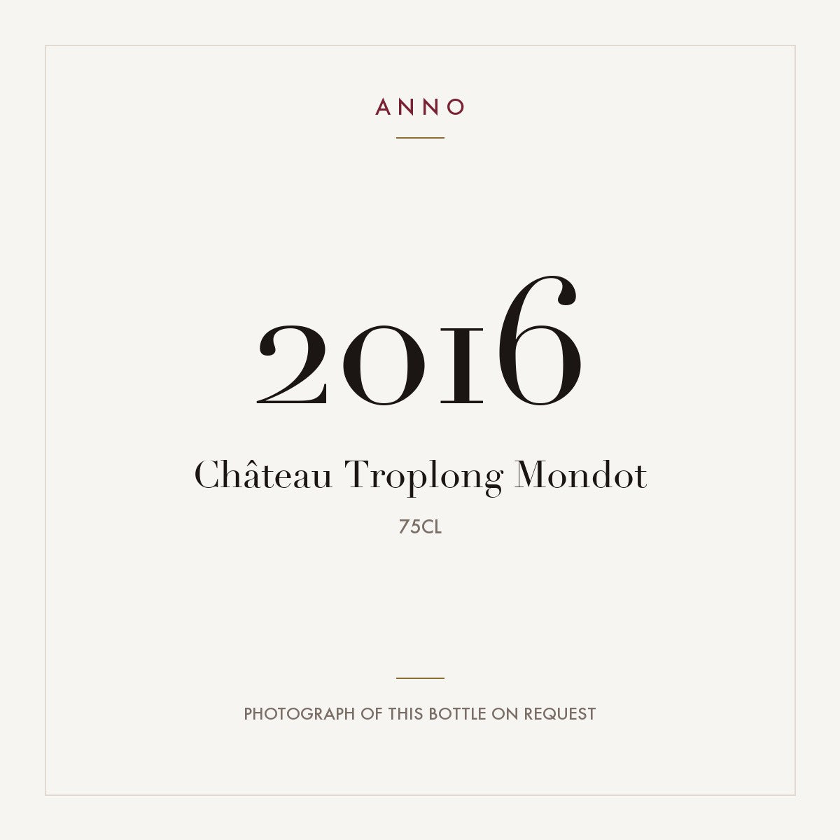 Chateau Troplong Mondot Saint-Emilion 2016 AOC 0,75l