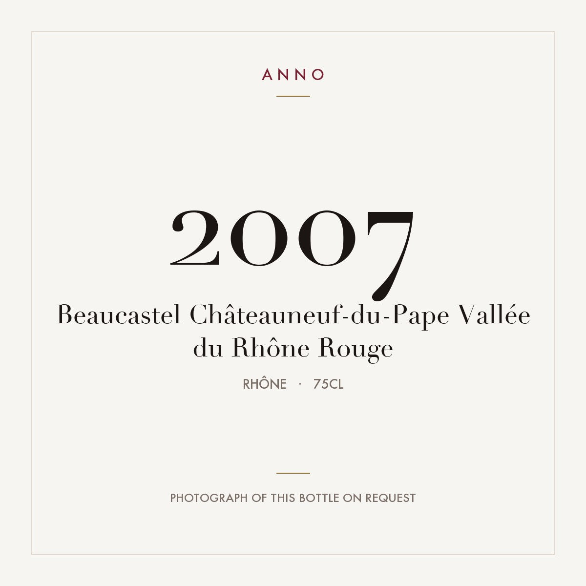 Chateau de Beaucastel Chateauneuf-du-Pape 2007 AOC 0,75l