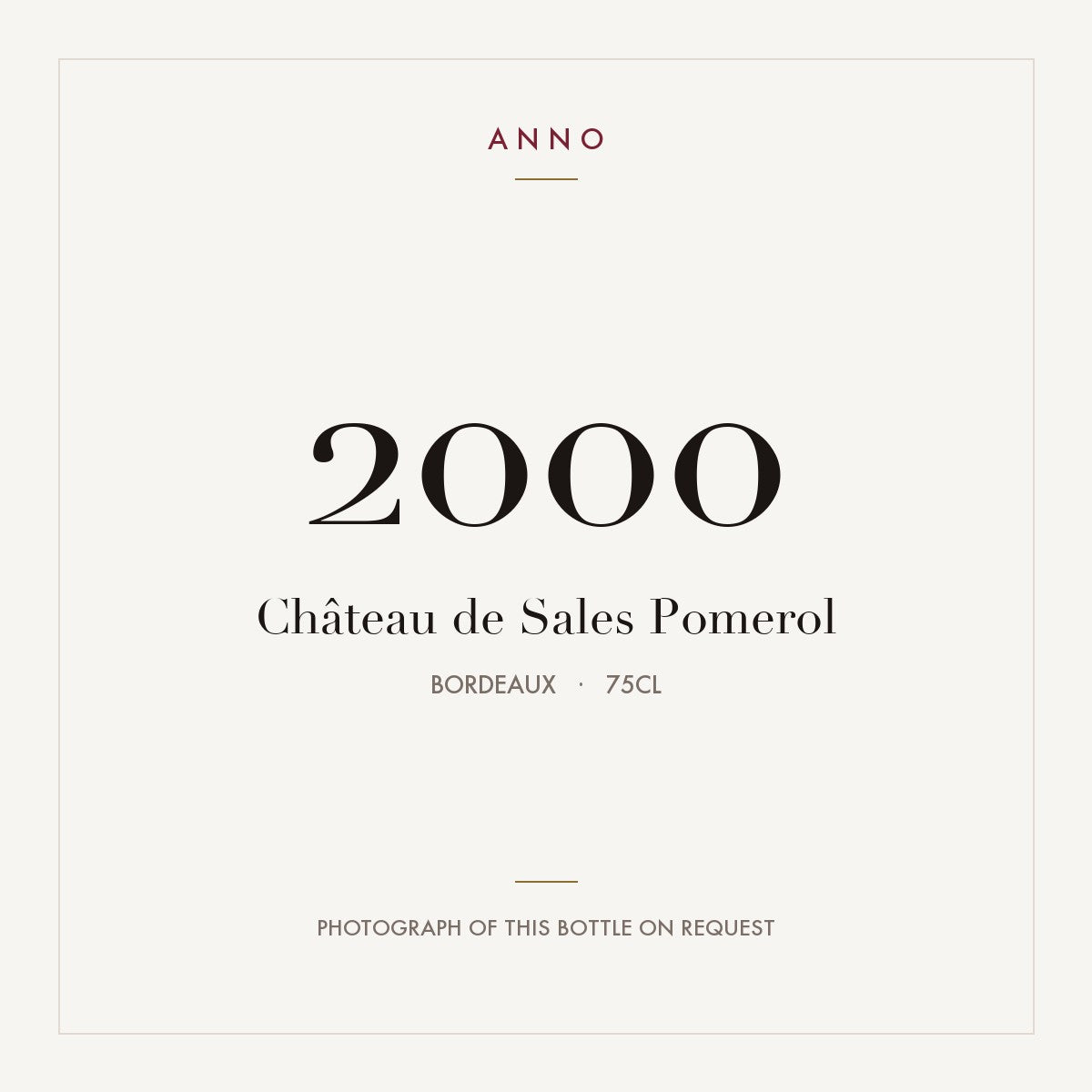 Chateau de Sales Pomerol 2000 AOC 0,75l