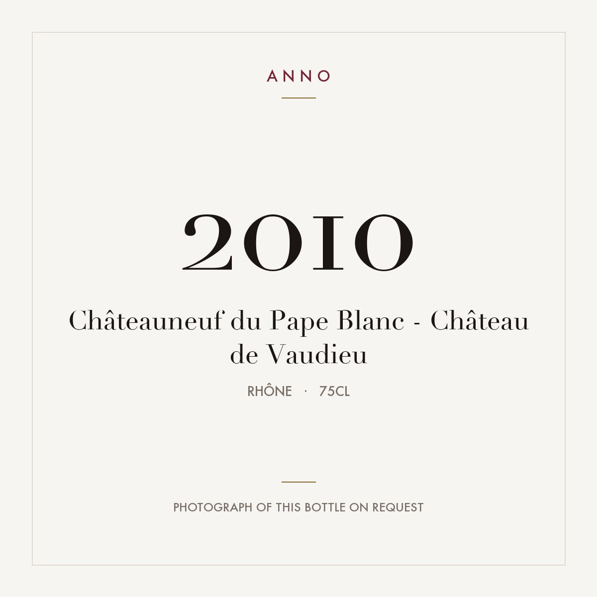 Chateau de Vaudieu Chateauneuf-du-Pape Blanc 2010 AOC 0,75l