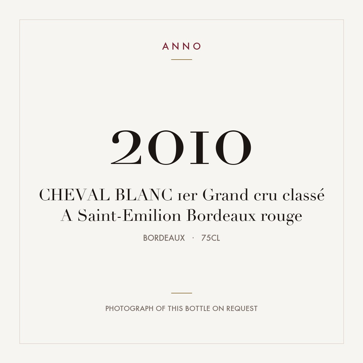 Cheval Blanc Saint-Emilion 2010 AOC 0,75l