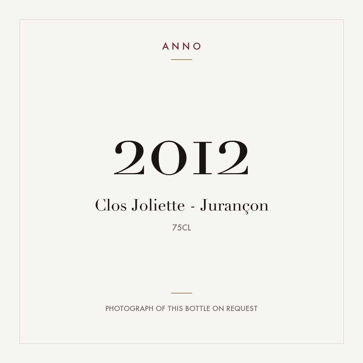 Clos Joliette Jurancon 2012 AOC 0,75l