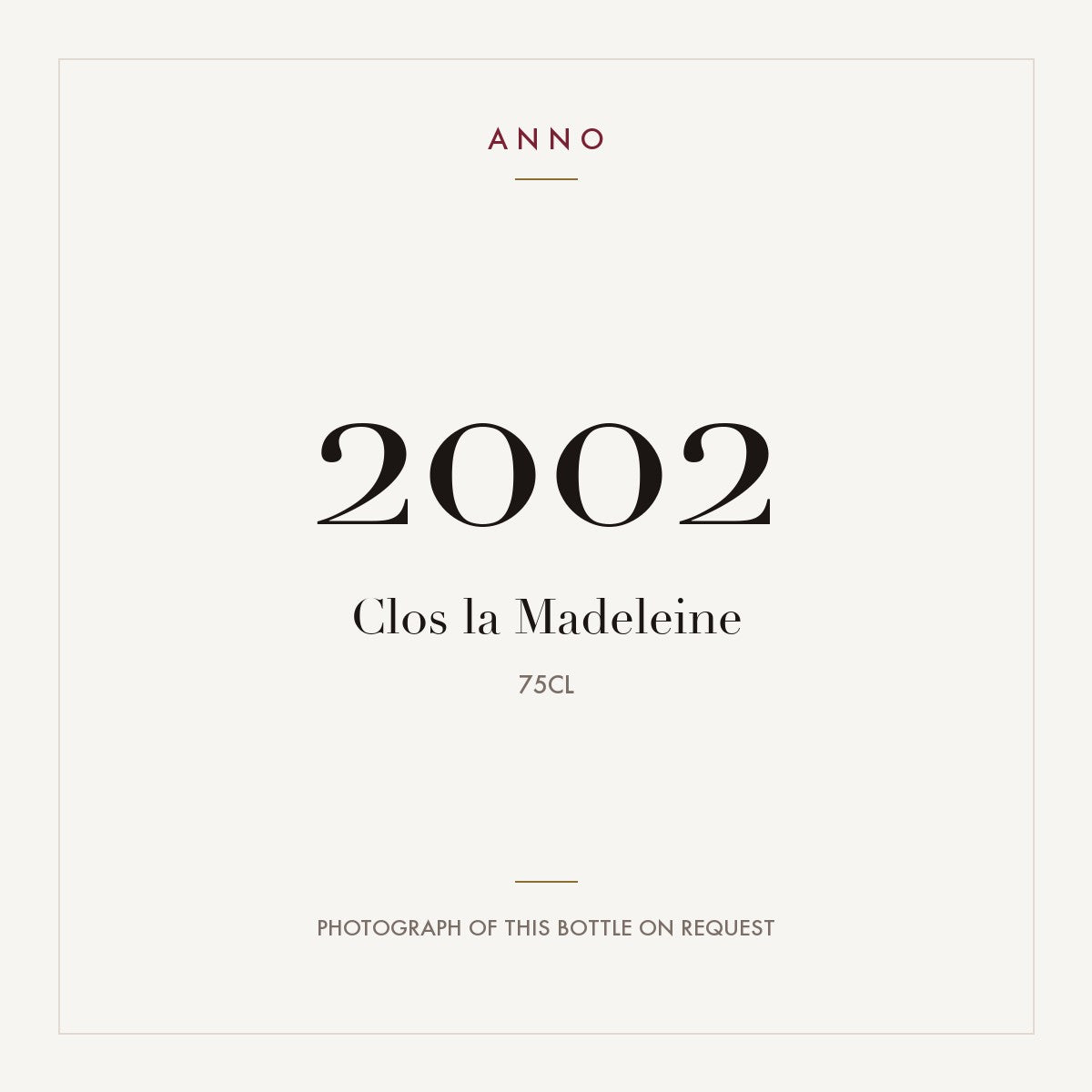 Clos La Madeleine Saint-Emilion 2002 AOC 0,75l